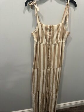 Lauren Conrad Striped Tie-Shoulder Maxi Dress